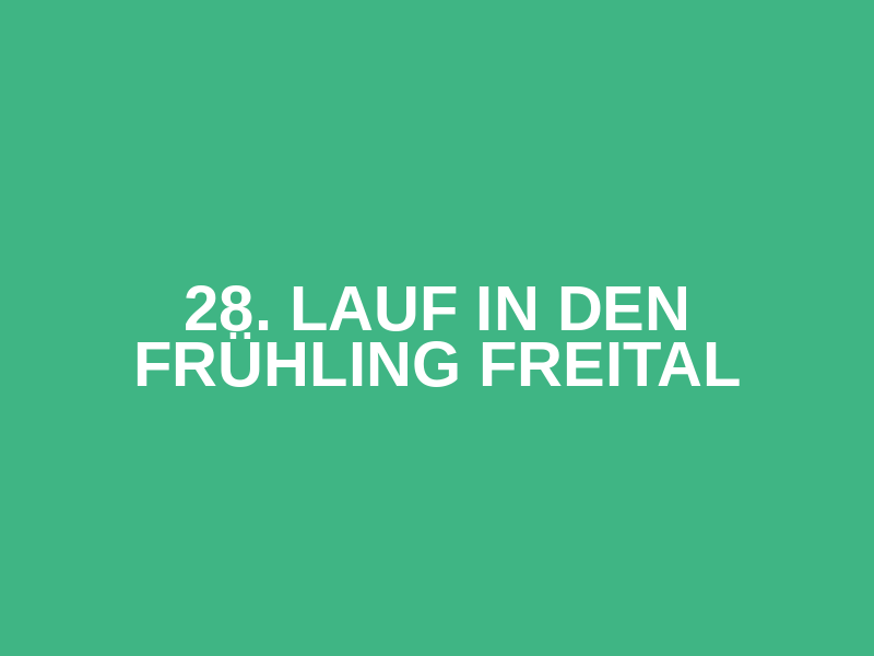 28. Lauf in den Frühling Freital Logo