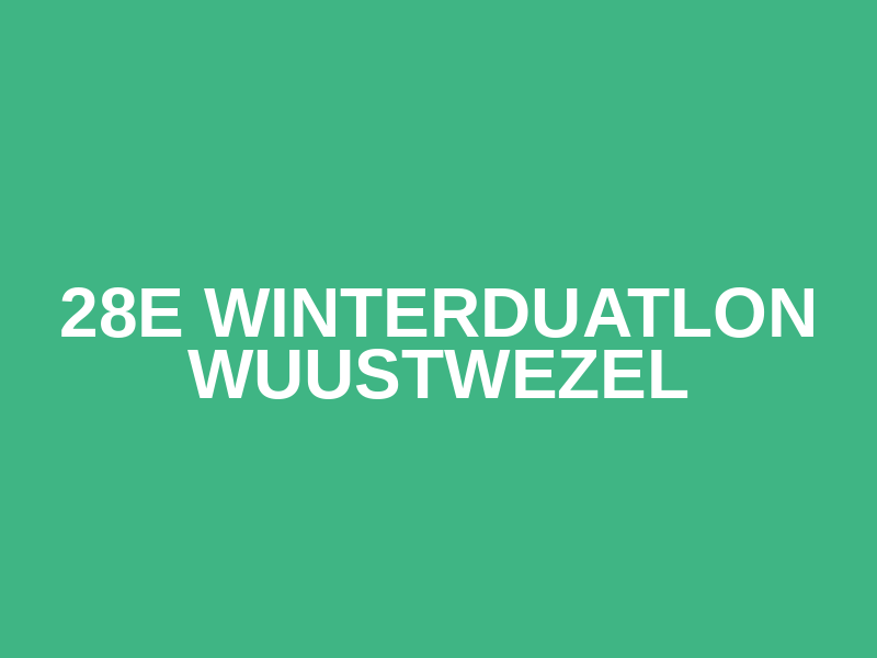 28e Winterduatlon Wuustwezel
