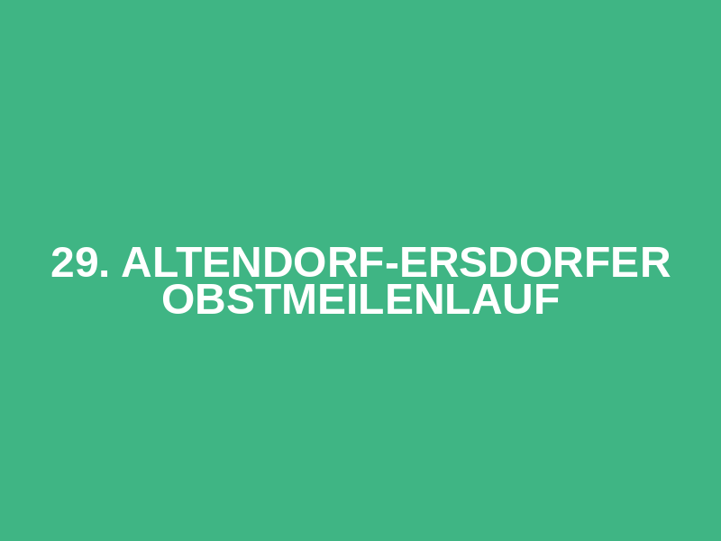 29. Altendorf-Ersdorfer Obstmeilenlauf Logo
