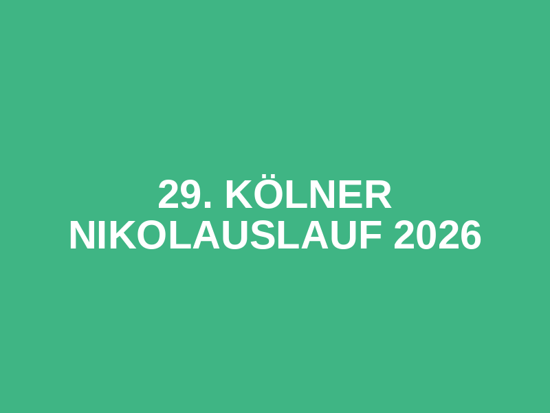 29. Kölner Nikolauslauf 2026
