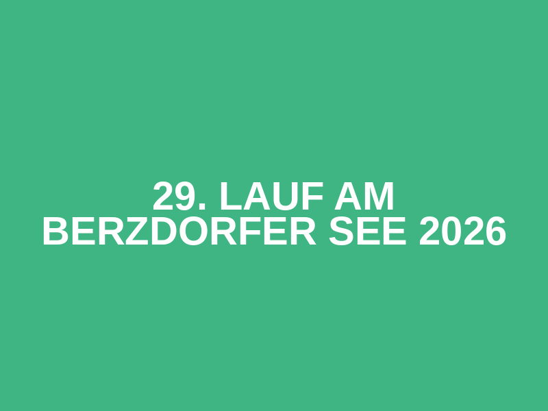 29. Lauf am Berzdorfer See 2026 Logo