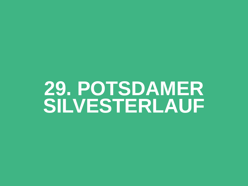 29. Potsdamer Silvesterlauf Logo