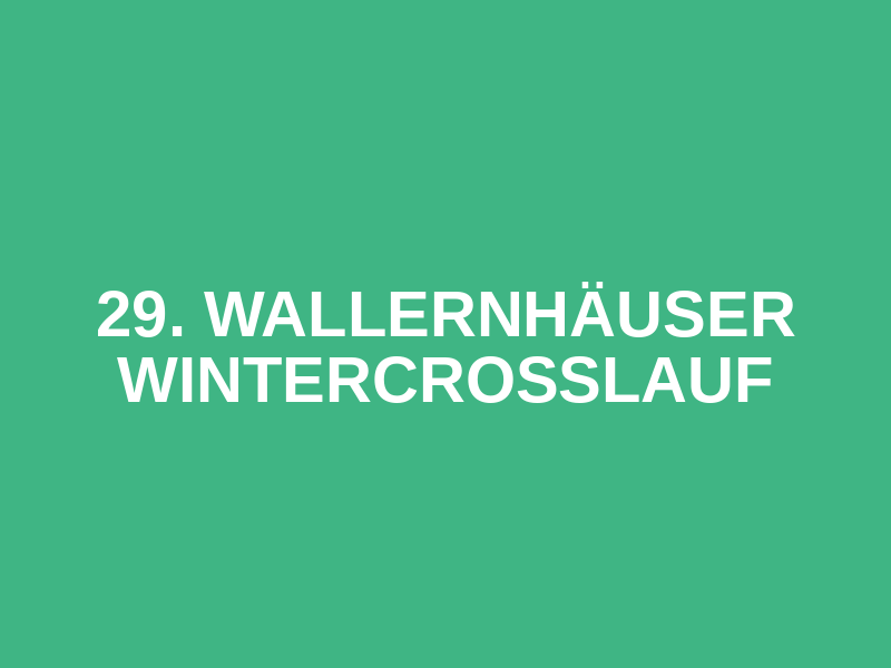 29. Wallernhäuser Wintercrosslauf