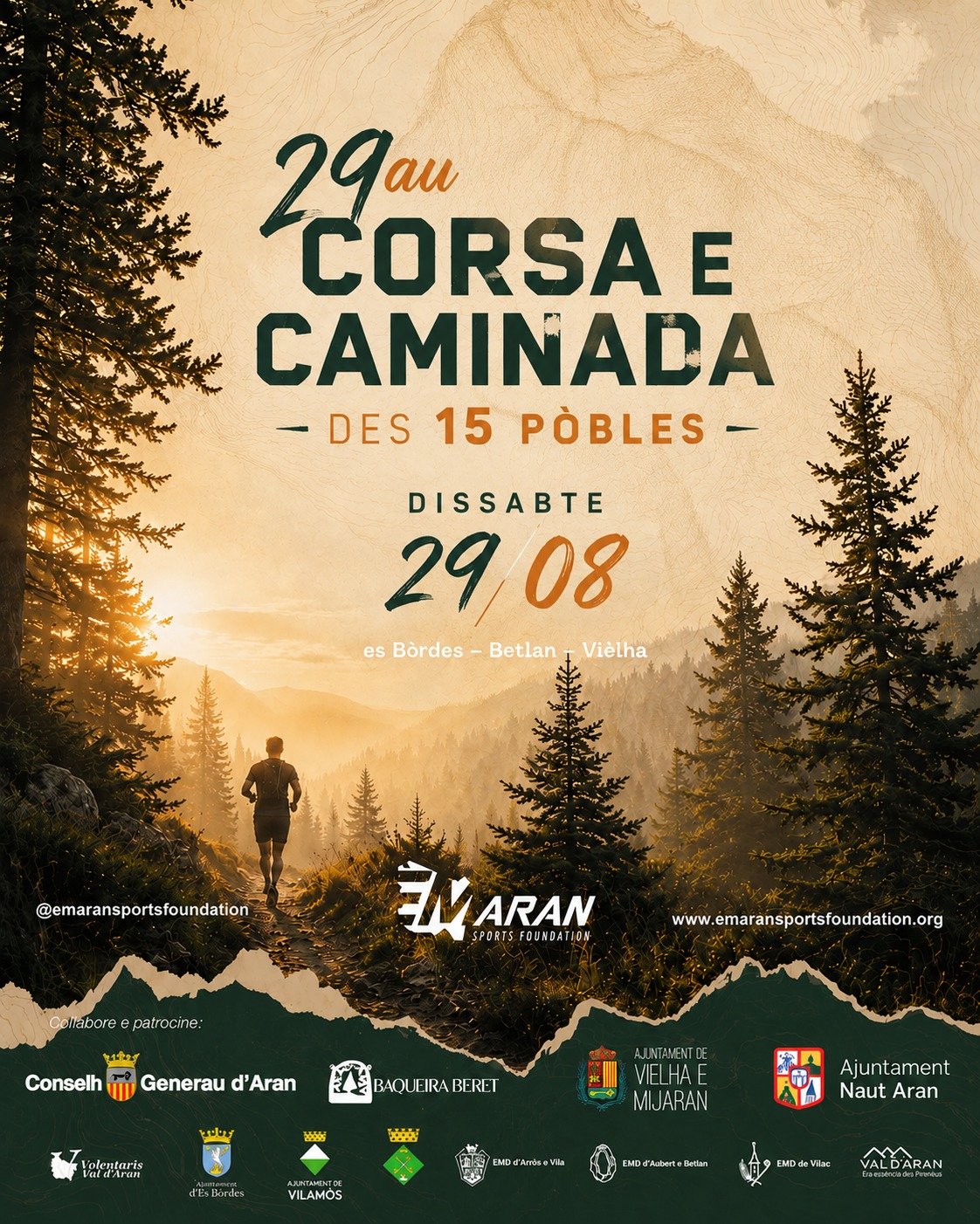 29au Corsa e caminada des 15 pòbles - Aran per espòrt Logo