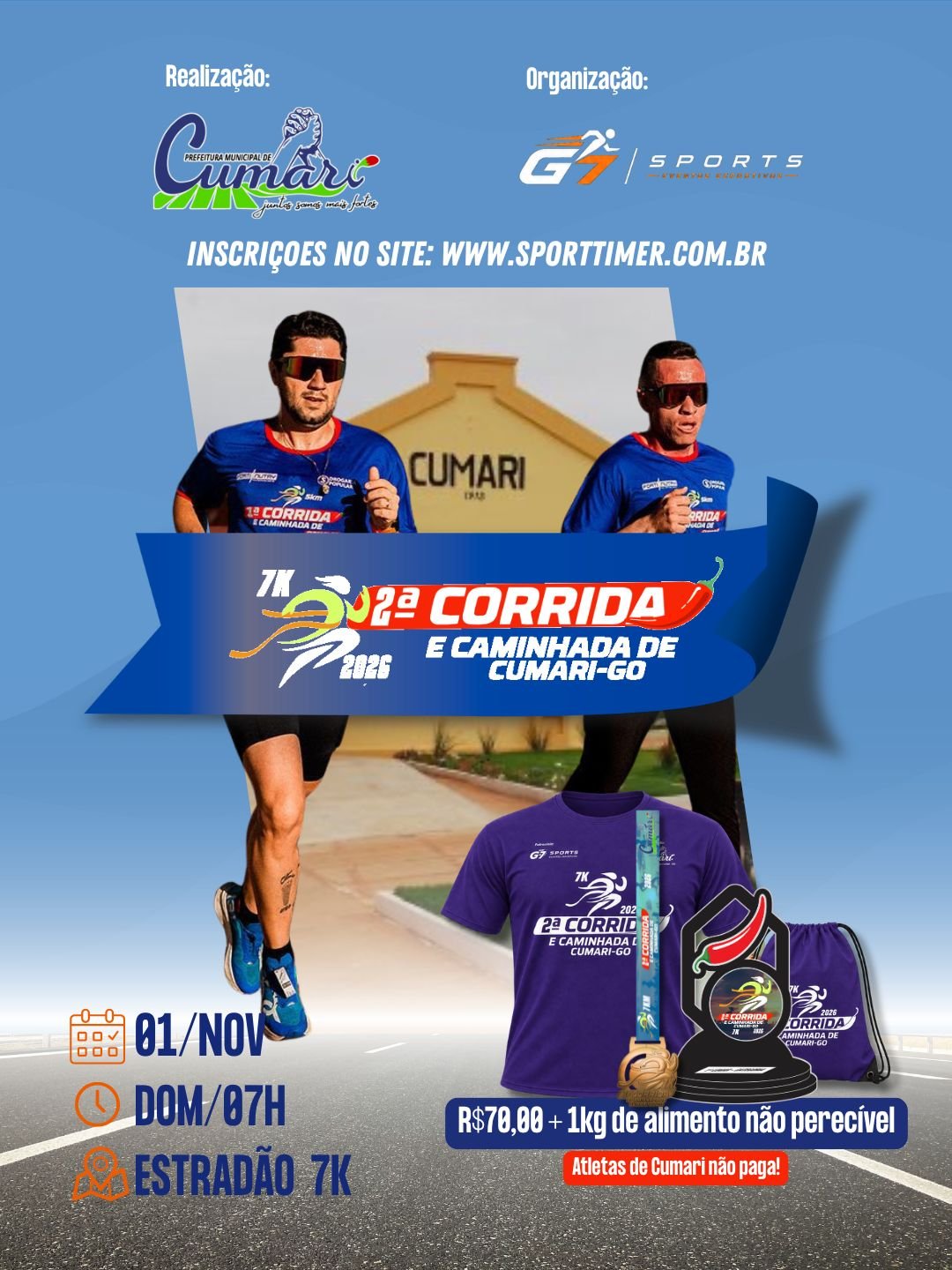 2ª CORRIDA E CAMINHADA DE CUMARI-GO