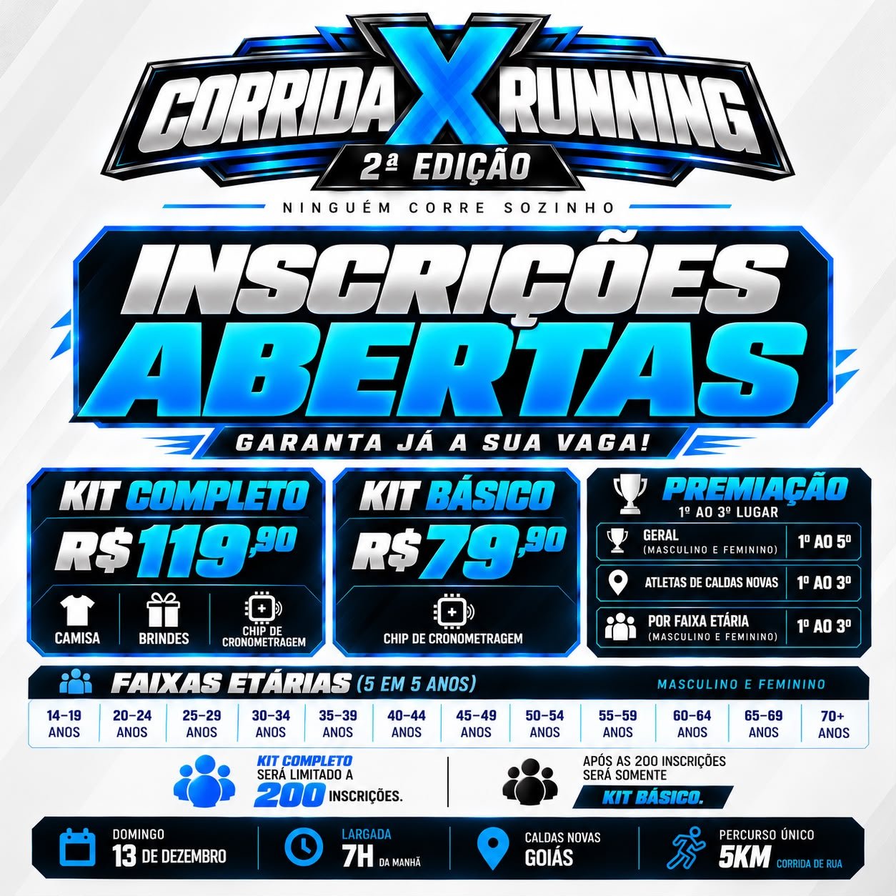 2ª EDIÇÃO CORRIDA XRUNNING - CALDAS NOVAS