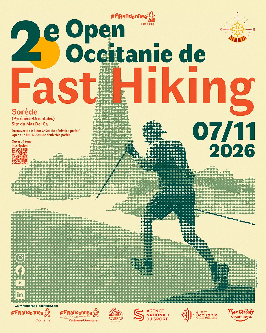 2ème Open Régional Occitanie de Fast Hiking Logo