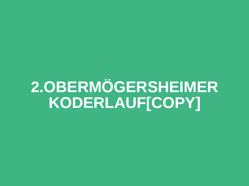 2.Obermögersheimer Koderlauf[copy] Logo