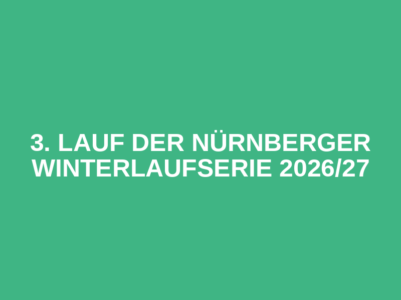 3. Lauf der Nürnberger Winterlaufserie 2026/27 Logo
