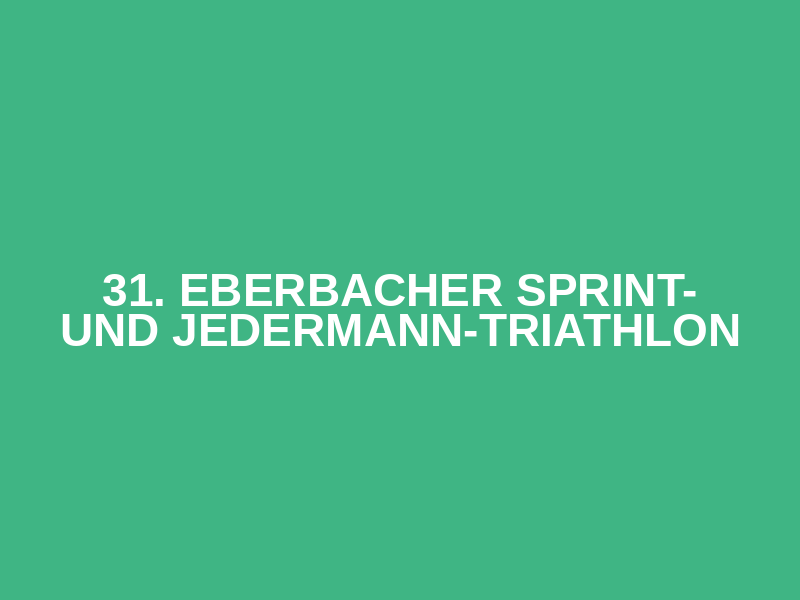 31. Eberbacher Sprint- und Jedermann-Triathlon Logo