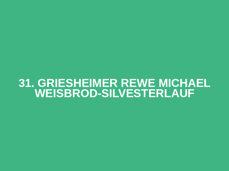 31. Griesheimer REWE Michael Weisbrod-Silvesterlauf Logo
