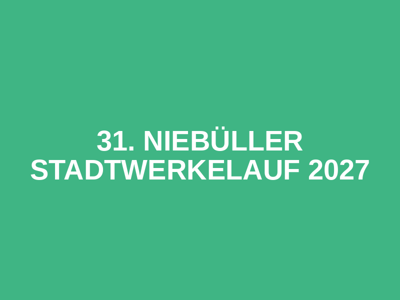 31. Niebüller Stadtwerkelauf 2027 Logo