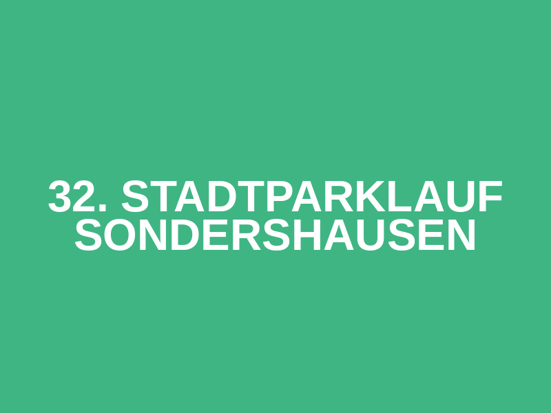 32. Stadtparklauf Sondershausen Logo