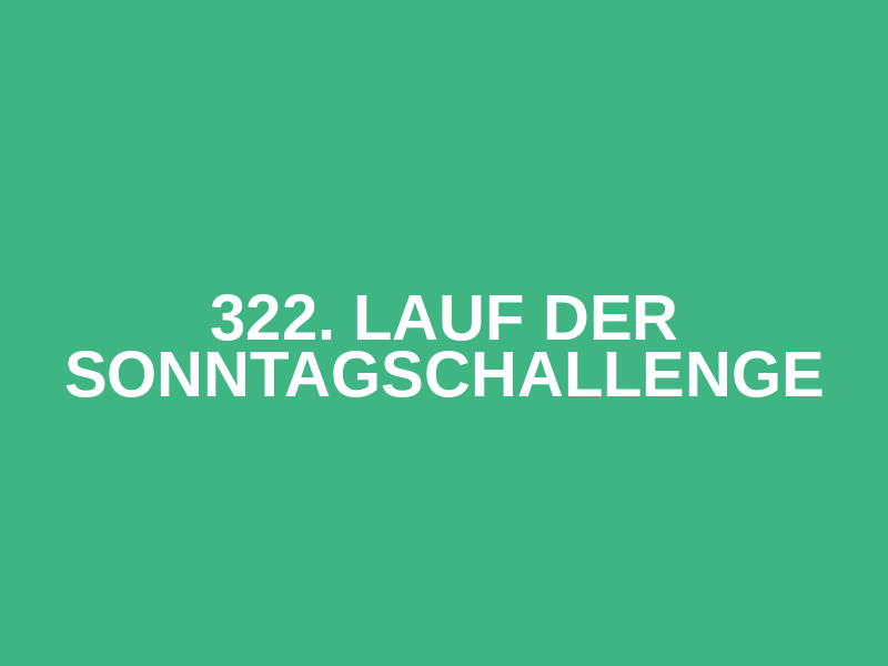 322. Lauf der Sonntagschallenge Logo
