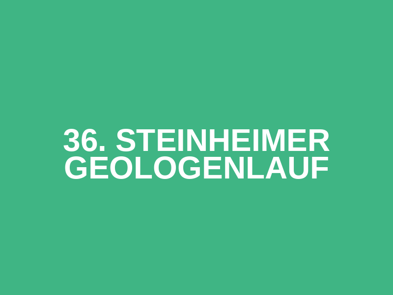 36. Steinheimer Geologenlauf
