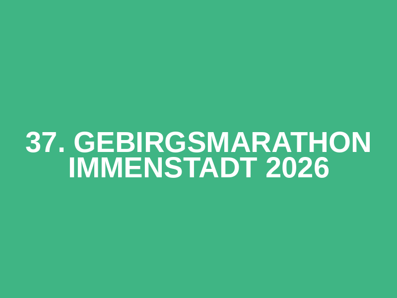 37. Gebirgsmarathon Immenstadt 2026 Logo