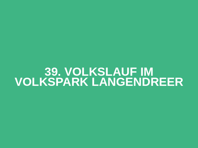 39. Volkslauf im Volkspark Langendreer Logo