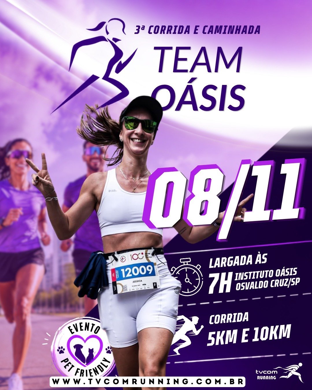 3ª CORRIDA E CAMINHADA TEAM OÁSIS OSVALDO CRUZ SP