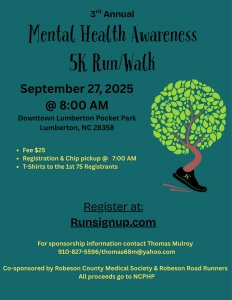 3rd Annual Mental Health Awareness 5K Run/Walk
