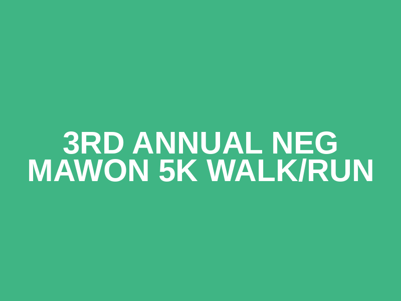 3rd Annual Neg Mawon 5k Walk/Run Logo
