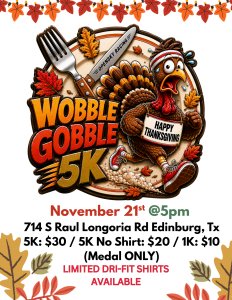3rd Annual Wobble Gobble 5k