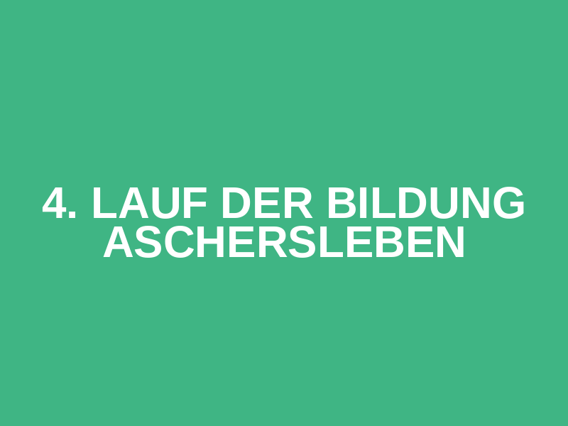 4. Lauf der Bildung Aschersleben Logo
