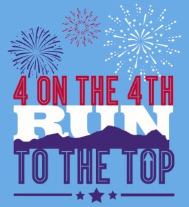 4 on the 4th Run to the Top Logo