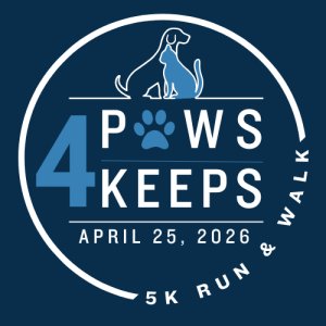 4 Paws, 4 Keeps 5k Run and Walk Logo
