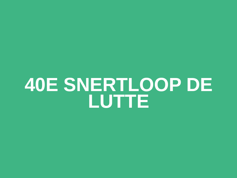 40e Snertloop De Lutte