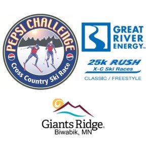 40th Annual 2026 Pepsi Challenge 50K/Great River Energy Rush 25K/Giants Ridge 8K Nordic Ski Races at Giants Ridge Logo