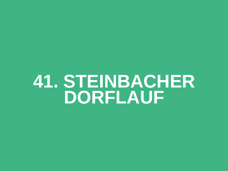 41. Steinbacher Dorflauf
