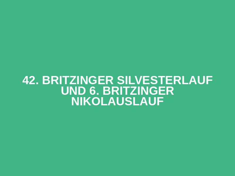 42. Britzinger Silvesterlauf und 6. Britzinger Nikolauslauf Logo