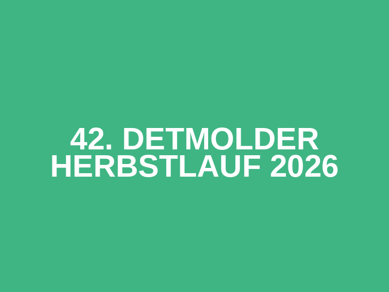42. Detmolder Herbstlauf 2026