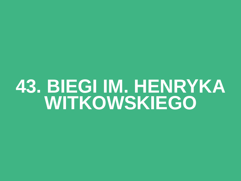 43. Biegi im. Henryka Witkowskiego Logo