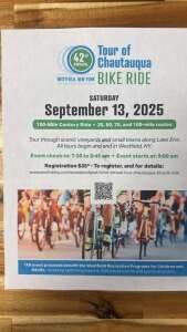43rd Annual Tour of Chautauqua Bike Ride Logo