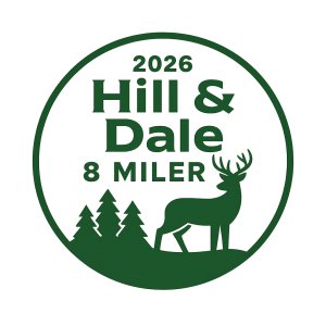 47th Annual Hill & Dale 8 Miler Logo