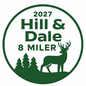 48th Annual Hill & Dale 8 Miler Logo