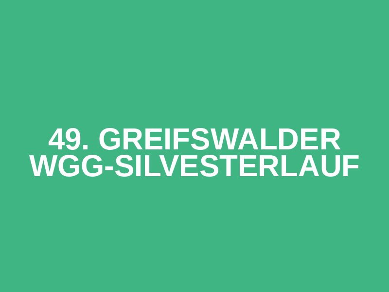 49. Greifswalder WGG-Silvesterlauf Logo