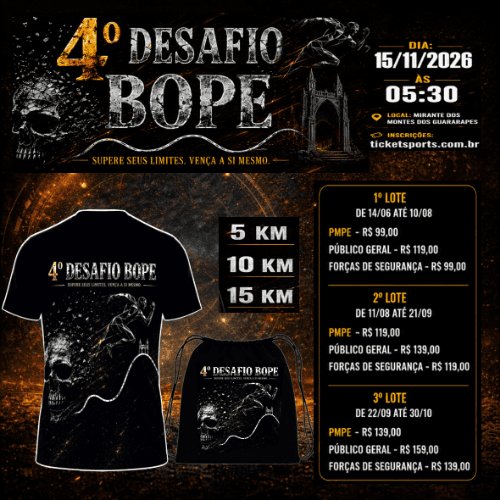 4ª Corrida DESAFIO BOPE