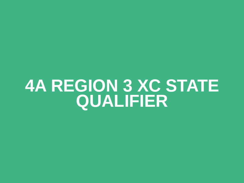 4A Region 3 XC STATE Qualifier Logo