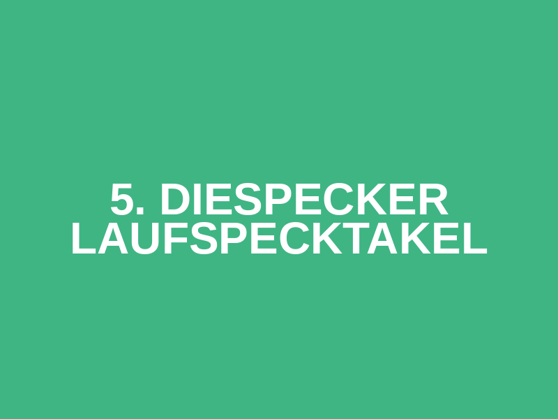 5. Diespecker LaufSPECKtakel Logo