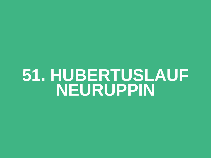 51. Hubertuslauf Neuruppin Logo