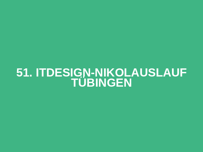 51. itdesign-Nikolauslauf Tübingen