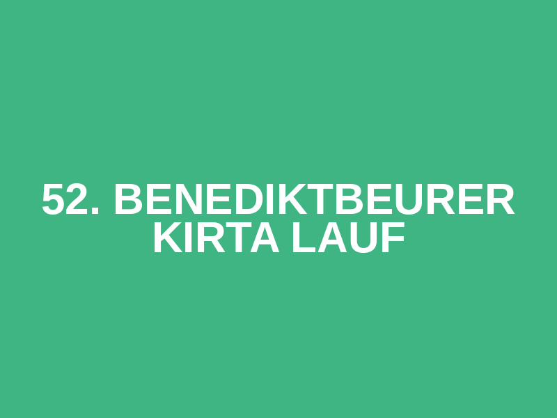 52. Benediktbeurer Kirta Lauf Logo