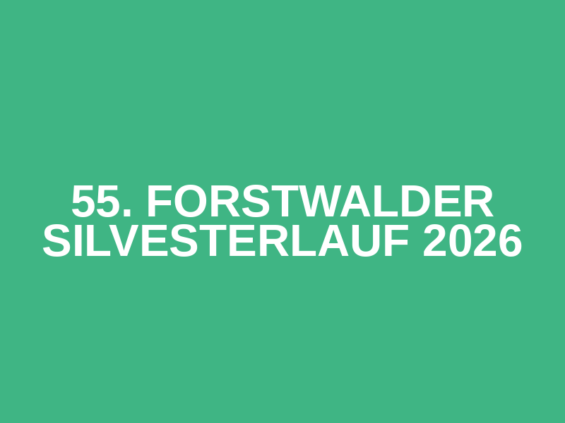 55. Forstwalder Silvesterlauf 2026 Logo