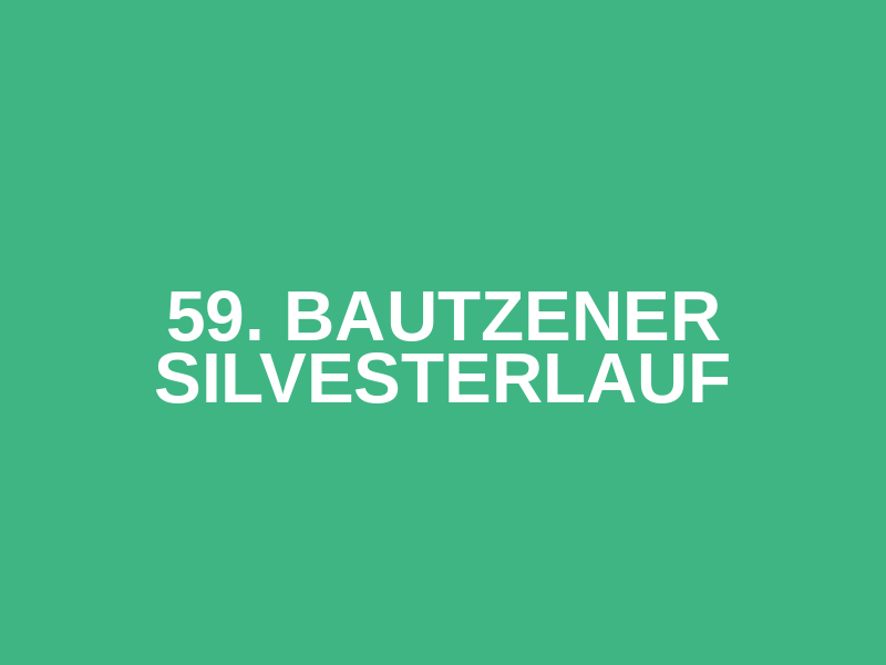 59. Bautzener Silvesterlauf Logo