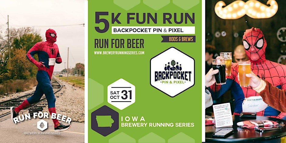 5k Beer Run x Backpocket Pin & Pixel | 2026 IA Brewery Running Series