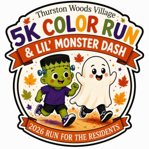 5K Color Run and Lil' Monster Dash - Run for the Residents Logo
