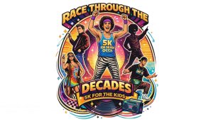 5k for The Kids: Race Through the Decades Logo