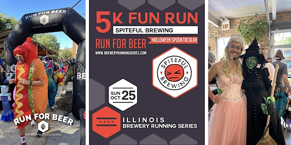 5k Fun Run x Spiteful Brewing | 2026 IL Brewery Running Series Logo